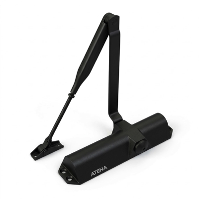 ATENA 88 (3) BC MATT BLACK Comes With Regular Arm (WITH FIRE RATED STICKER LABEL)